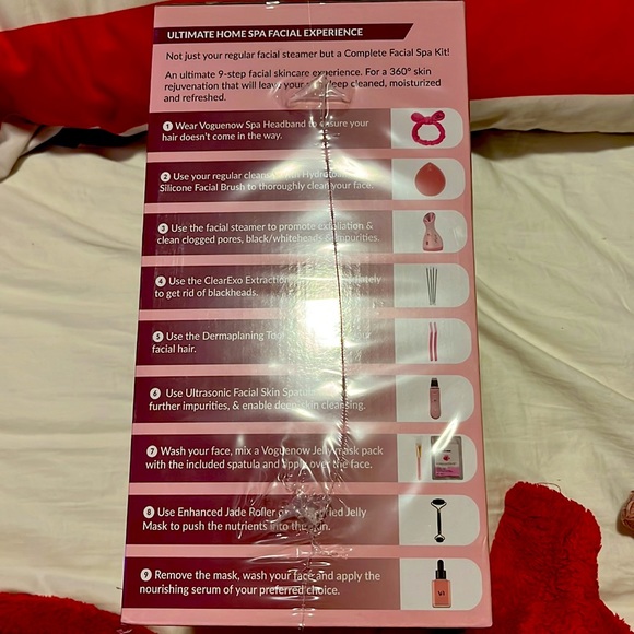 PINK: Vogue Now Luxglow Facial Steamer Home Spa Kit - Picture 3 of 6